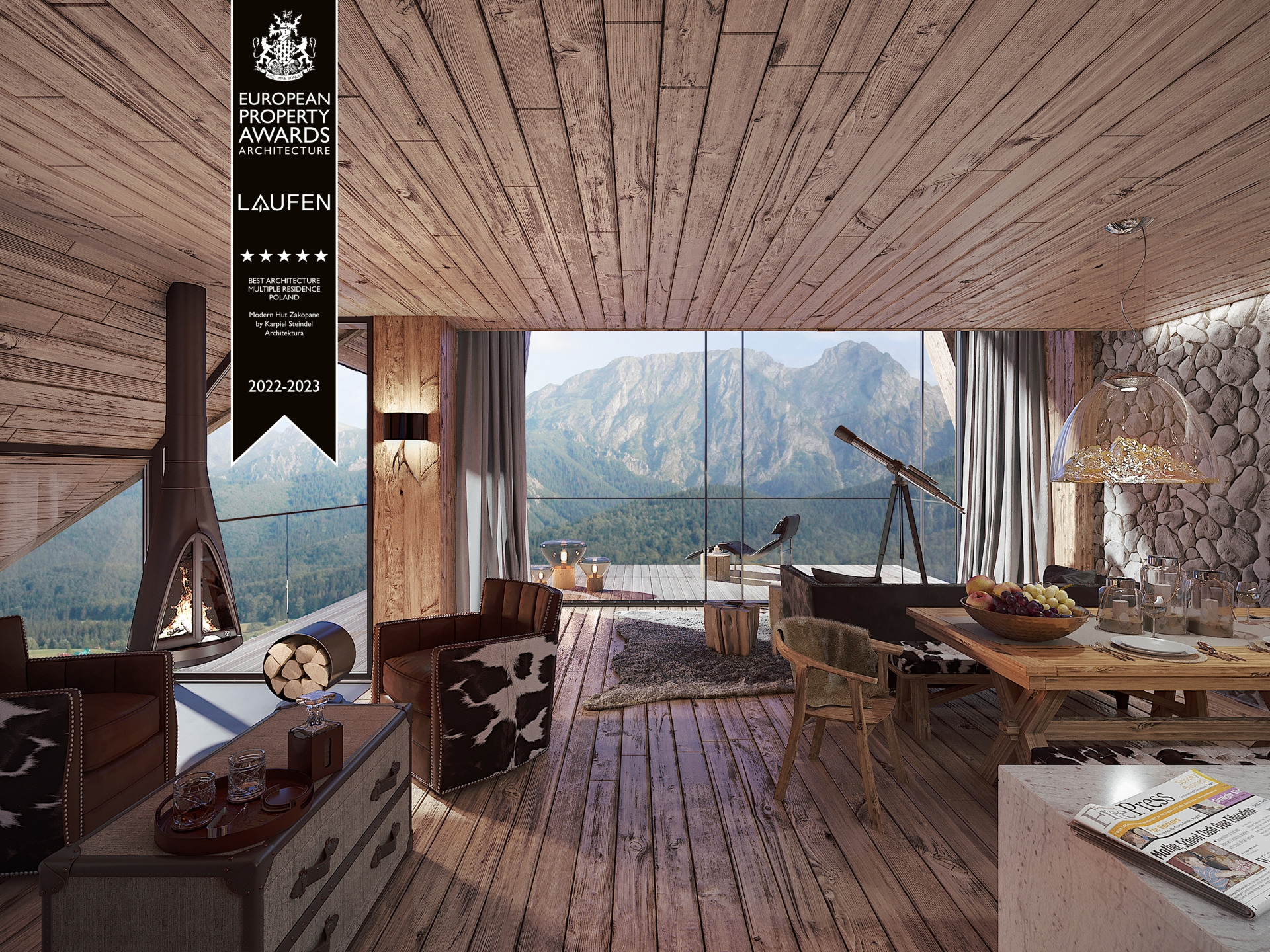 Projekt wnętrz Modern Hut Zakopane